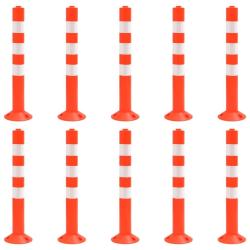 Bornes de contr&ocirc;le du trafic 10 pcs 75 cm PE alsavelo