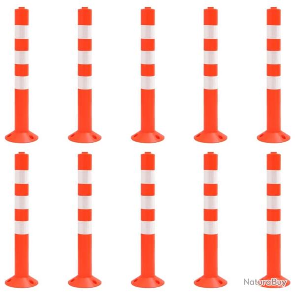 Bornes de contrle du trafic 10 pcs 75 cm PE alsavelo