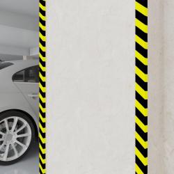 Protecteurs d'angle 2 pcs Jaune et noir 6x2x101,5 cm PU alsavelo