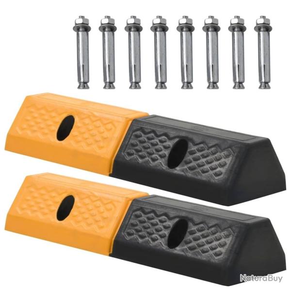 Butoir de stationnement 2 pcs Caoutchouc 49 x 15 x 9 cm alsavelo