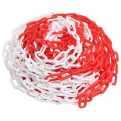Cha&icirc;ne d'avertissement Rouge et blanc 100 m &Oslash;8 mm Plastique