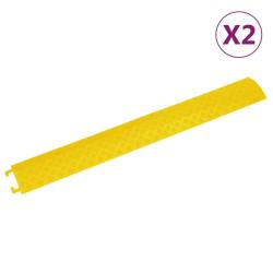 Rampes de protection de c&acirc;ble 2 pcs 98,5 cm Jaune