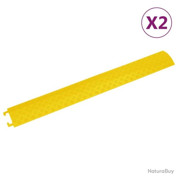 Rampes de protection de c�ble 2 pcs 98,5 cm Jaune alsavelo