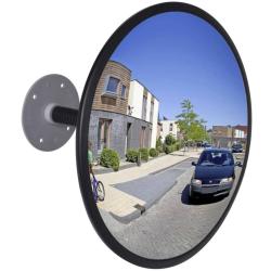 Miroir de trafic convexe Acrylique Noir 30 cm Int&eacute;rieur