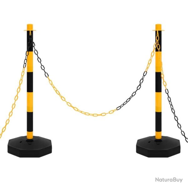 poteaux � cha�ne avec cha�ne en plastique 10 m alsavelo