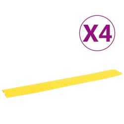 Rampes de protection de c&acirc;ble 4 pcs 98,5 cm Jaune