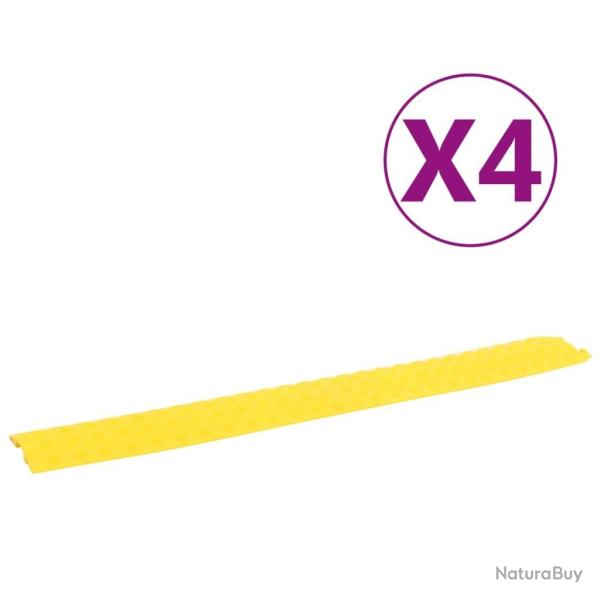 Rampes de protection de c�ble 4 pcs 98,5 cm Jaune