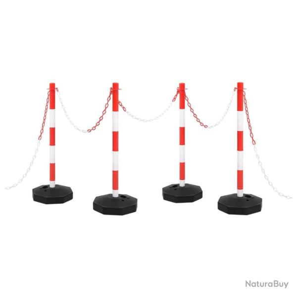 poteaux  chane avec chane en plastique 10 m alsavelo