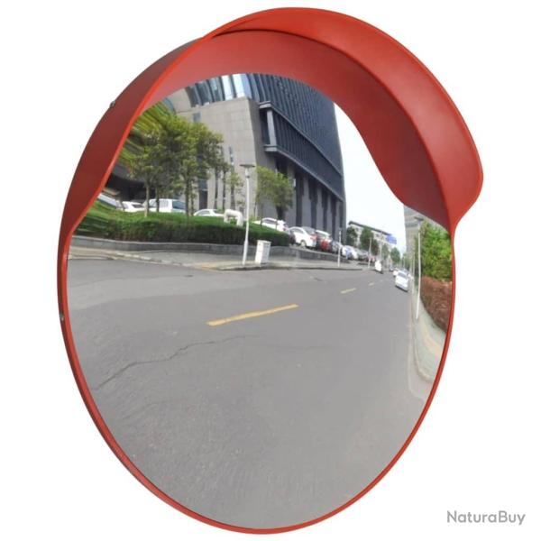 Miroir de trafic convexe Plastique Orange 60 cm