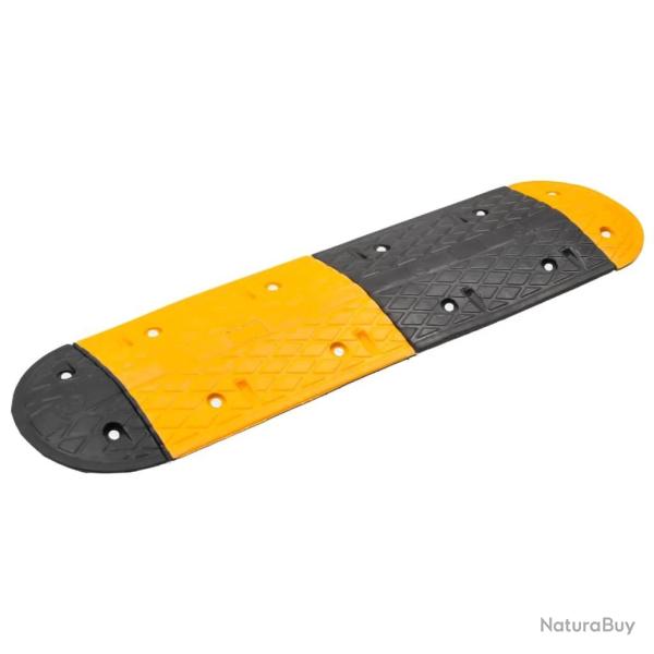 Ralentisseur Jaune et noir 129x32,5x4 cm Caoutchouc alsavelo