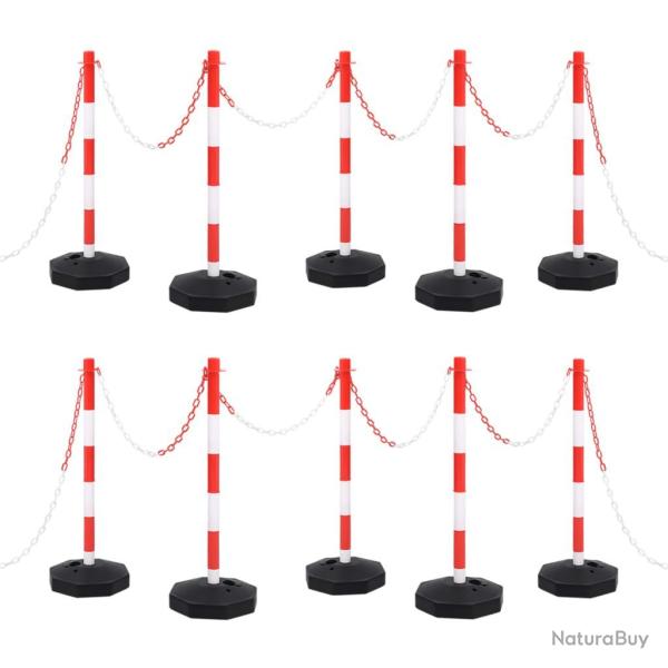 poteaux � cha�ne avec cha�ne en plastique 10 m alsavelo