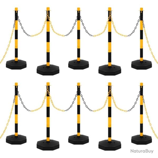 poteaux  chane avec chane en plastique 10 m alsavelo