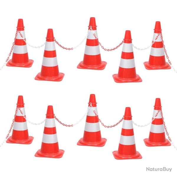 c�nes avec 10 m de cha�ne Rouge et blanc alsavelo