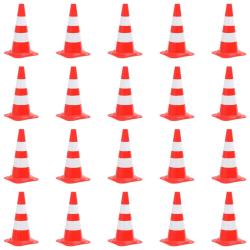 C&ocirc;nes de signalisation r&eacute;fl&eacute;chissants 20pcs Rouge et blanc 50cm