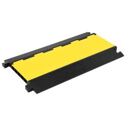 Rampe de protection de c&acirc;ble avec 5 canaux 90 cm caoutchouc