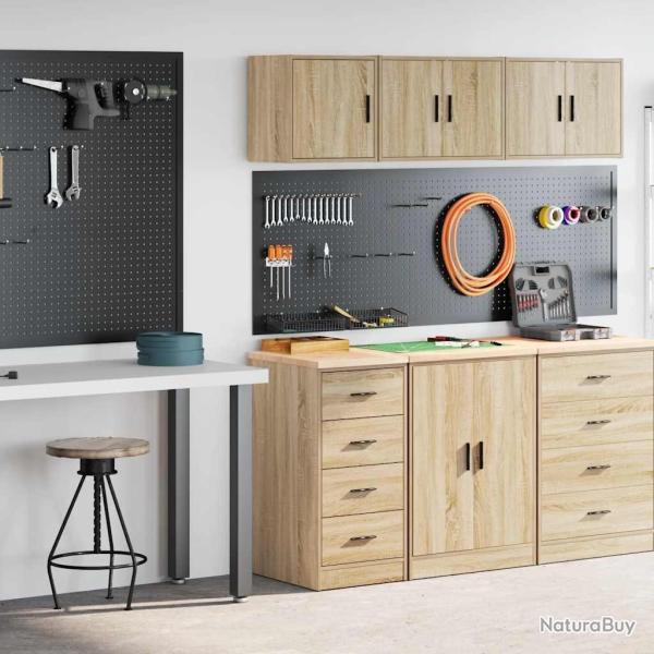 Armoires de garage 2 pcs ch�ne sonoma bois d'ing�nierie