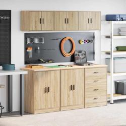 Armoires de garage 6 pcs ch&ecirc;ne sonoma bois d'ing&eacute;nierie