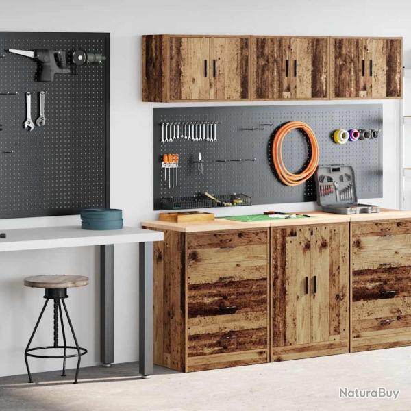 Armoires de garage 2 pcs vieux bois bois d'ing�nierie