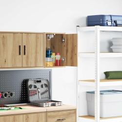 Armoire murale de garage ch&ecirc;ne artisanal bois d'ing&eacute;nierie