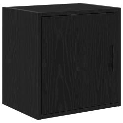 Armoire murale de garage noir bois d'ing&eacute;nierie