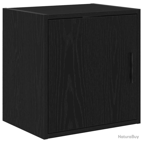 Armoire murale de garage noir bois d'ing�nierie