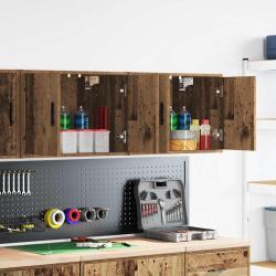 Armoires murales de garage 2 pcs vieux bois bois d'ing&eacute;nierie
