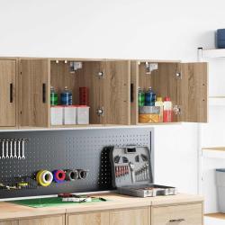Armoires murales de garage 2 pcs ch&ecirc;ne sonoma bois d'ing&eacute;nierie