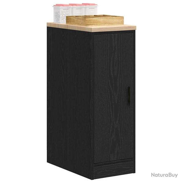 Armoire de rangement de garage noir 30x51x85 cm bois de pin alsavelo