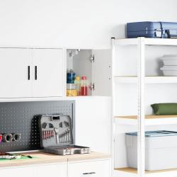 Armoire murale de garage blanc bois d'ing&eacute;nierie