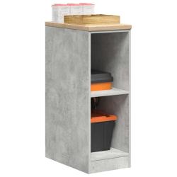 Armoire de rangement de garage gris b&eacute;ton 30x51x85 cm bois pin