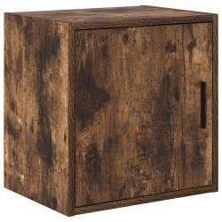 Armoire murale de garage ch&ecirc;ne fum&eacute; bois d'ing&eacute;nierie