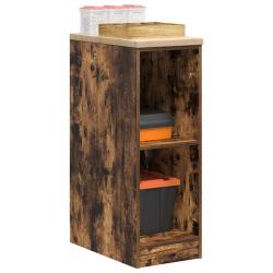 Armoire de rangement de garage ch&ecirc;ne fum&eacute; 30x51x85 cm bois pin