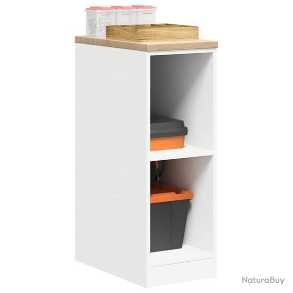 Armoire de rangement de garage blanc 30x51x85 cm bois de pin alsavelo