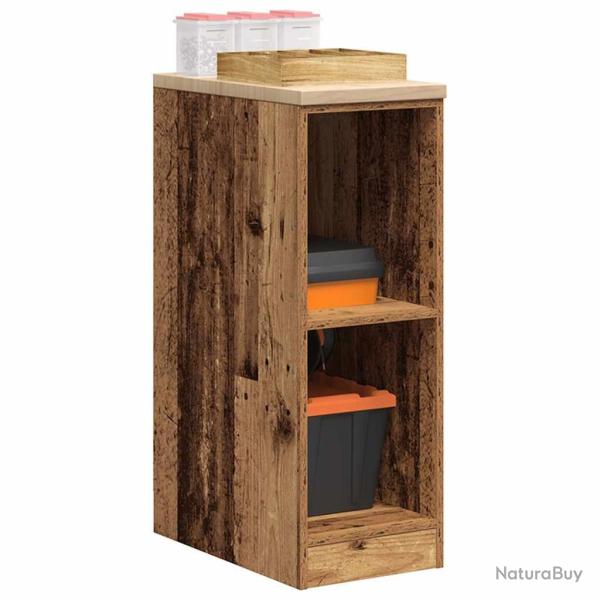 Armoire de rangement de garage vieux bois 30x51x85 cm bois pin alsavelo