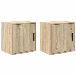 Armoires murales de garage 2 pcs ch&ecirc;ne sonoma bois d'ing&eacute;nierie alsavelo