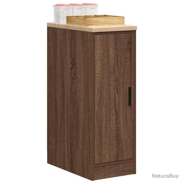 Armoire de rangement de garage chne marron 30x51x85cm bois pin alsavelo