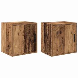 Armoires murales de garage 2 pcs vieux bois bois d'ing&eacute;nierie alsavelo