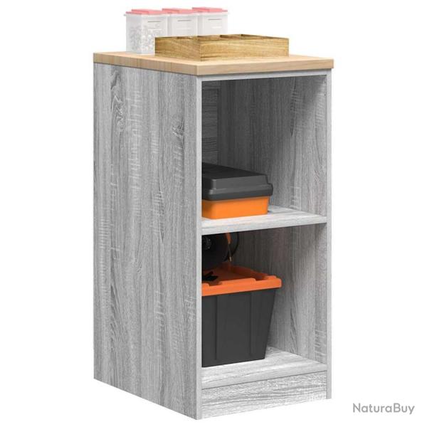 Armoire de rangement de garage sonoma gris 40x51x85 cm bois pin alsavelo