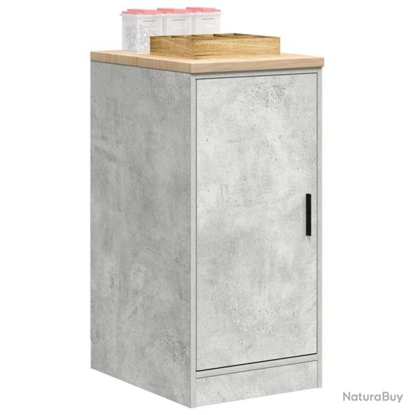 Armoire de rangement de garage gris bton 40x51x85 cm bois pin alsavelo