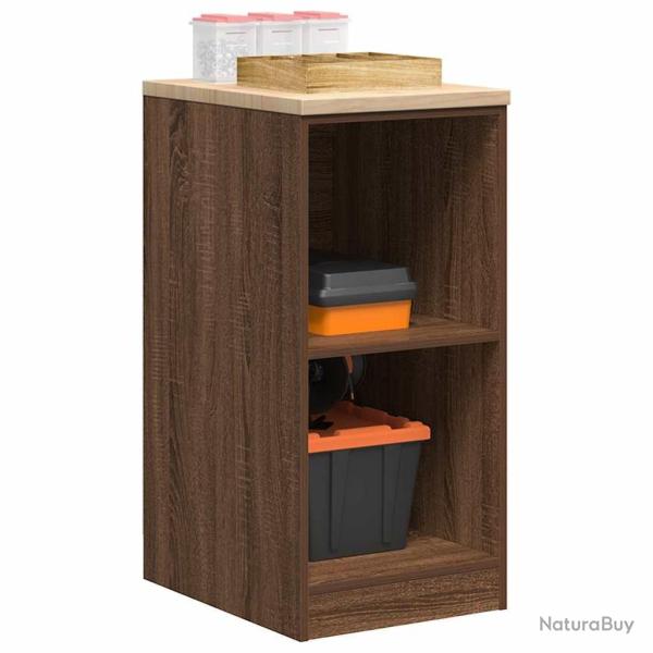 Armoire de rangement de garage chne marron 40x51x85cm bois pin alsavelo