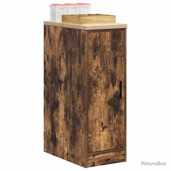 Armoire de rangement de garage ch�ne fum� 30x51x85 cm bois pin