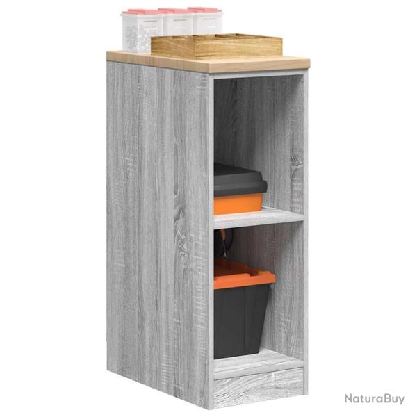 Armoire de rangement de garage sonoma gris 30x51x85 cm bois pin alsavelo