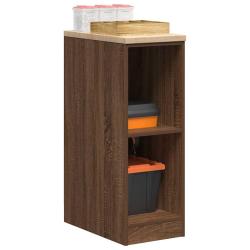 Armoire de rangement de garage ch&ecirc;ne marron 30x51x85cm bois pin