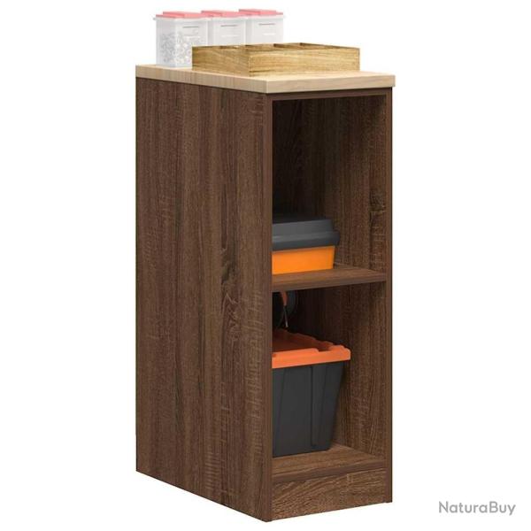 Armoire de rangement de garage chne marron 30x51x85cm bois pin alsavelo