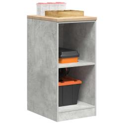 Armoire de rangement de garage gris b&eacute;ton 40x51x85 cm bois pin alsavelo