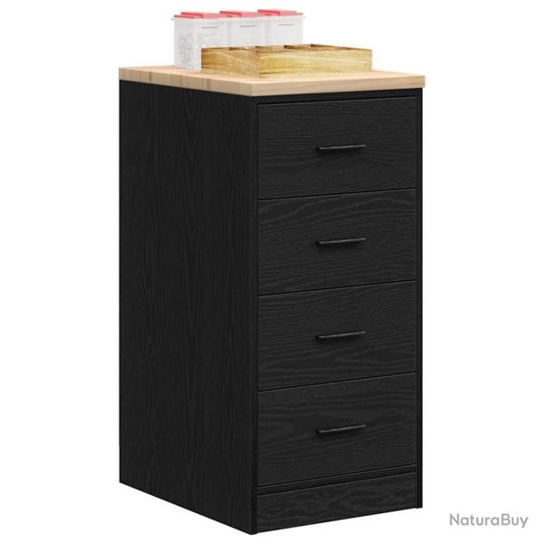 Armoire de rangement de garage noir 40x51x85 cm bois de pin