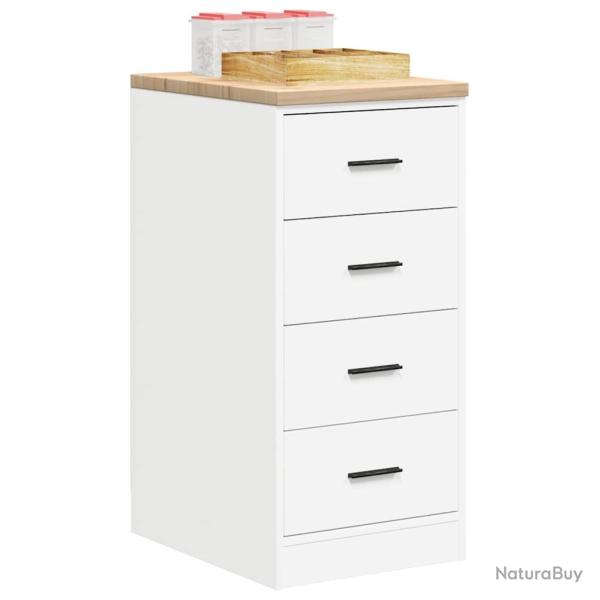 Armoire de rangement de garage blanc 40x51x85 cm bois de pin alsavelo