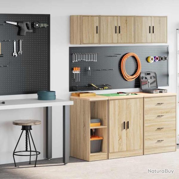 Armoires de garage 2 pcs ch�ne sonoma bois d'ing�nierie