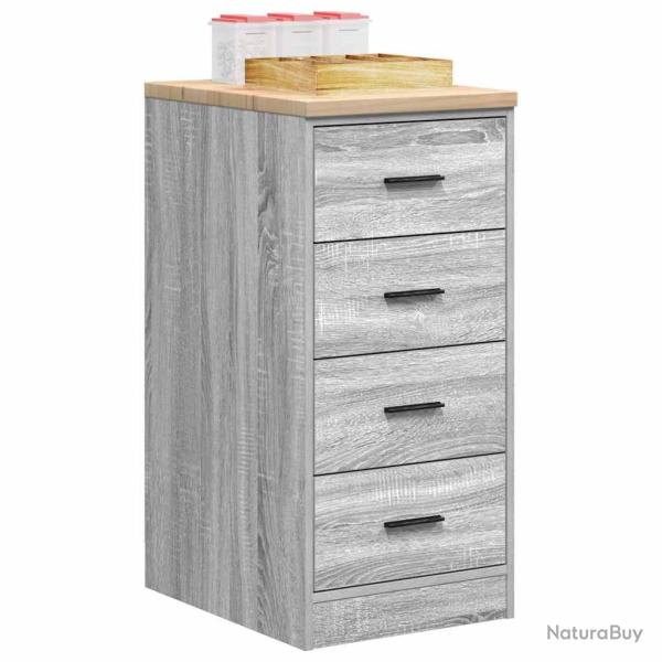 Armoire de rangement de garage sonoma gris 40x51x85 cm bois pin alsavelo
