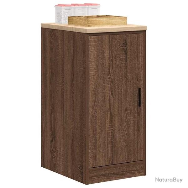 Armoire de rangement de garage chne marron 40x51x85cm bois pin alsavelo